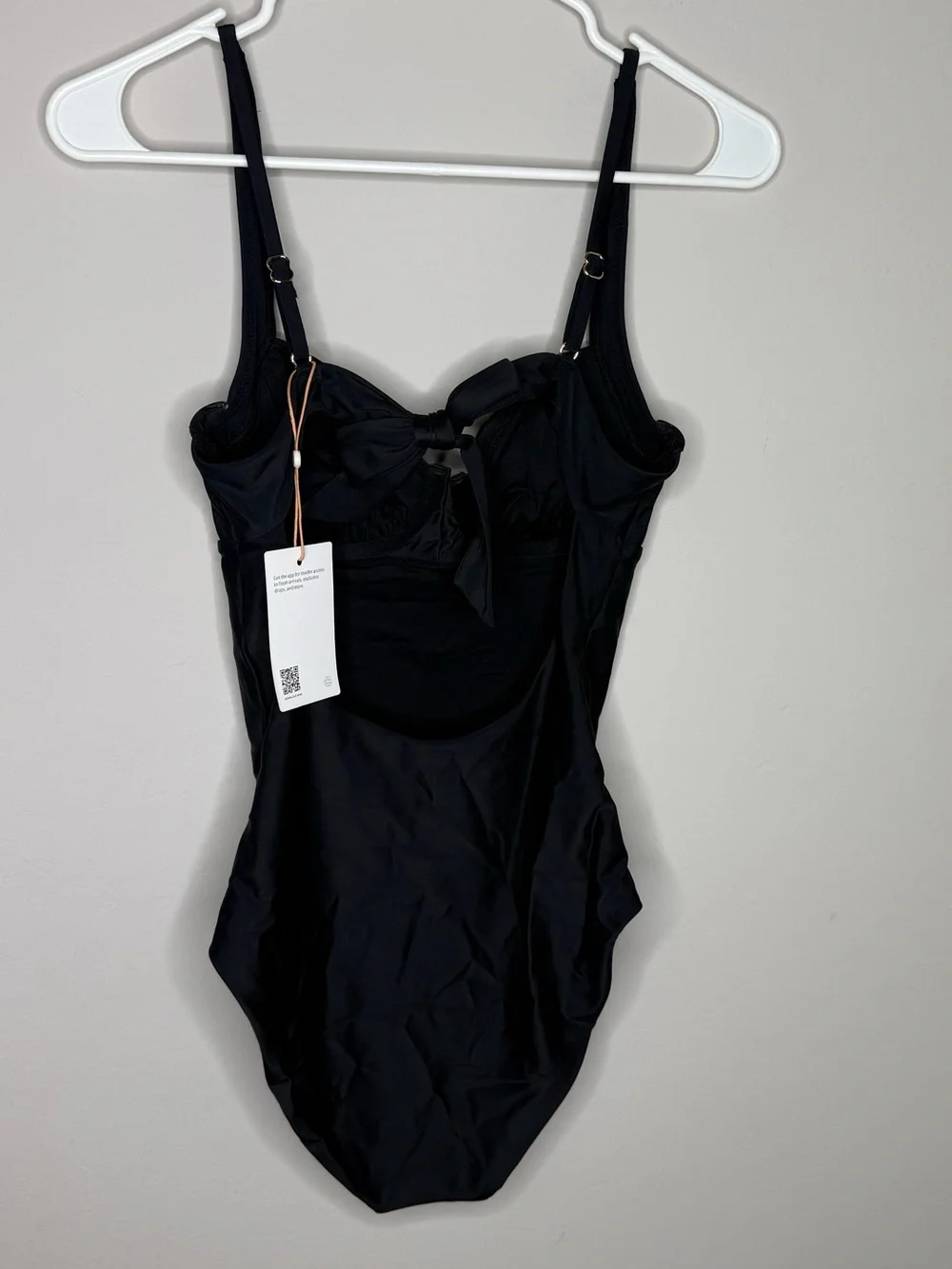 Quince Italian Underwire One-Piece Swimsuit Black S NWT